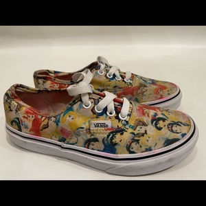 Vans X Disney Multi Princess Shoes Youth Kids 3Y‎ Ariel RARE